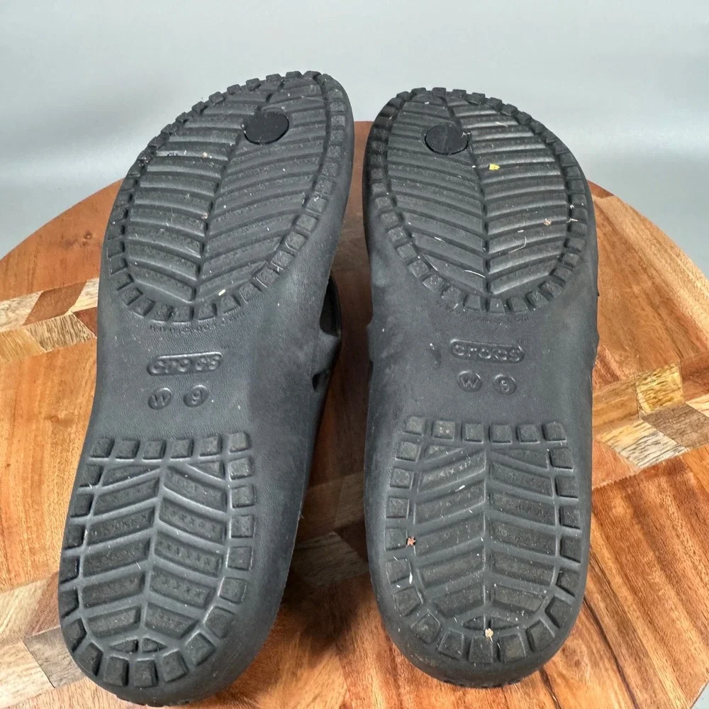 Crocs Kadee II Flip Flops Womens Size 9 Black Casual Beach Sandal 202492-001